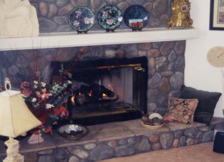 The Pines fireplace
